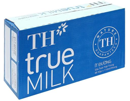 Thùng 48 Hộp Sữa Tươi Tiệt Trùng Th True Milk Ít Đường 110ml TH True Milk