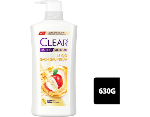 Dầu Gội 48 Giờ Sạch Gàu Ngứa 630g Clear
