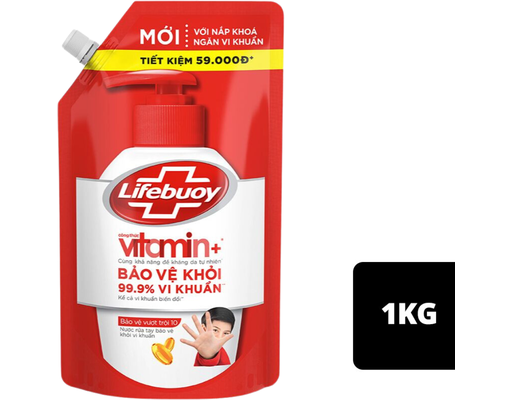 Nước Rửa Tay Vitamin Bạc Bảo Vệ Vượt Trội 10 1kg Lifebuoy