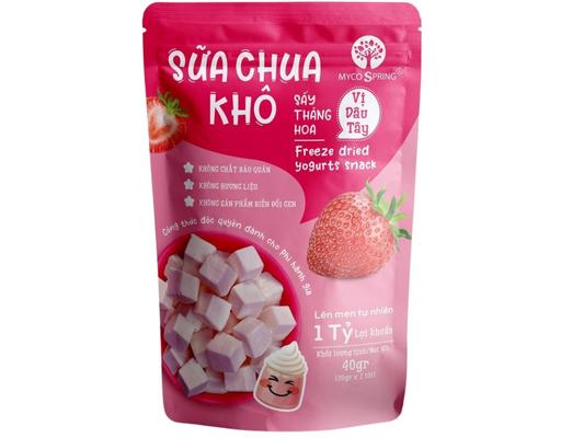 Sữa Chua Khô Sấy Vị Dâu Tây 40g MycoSpring