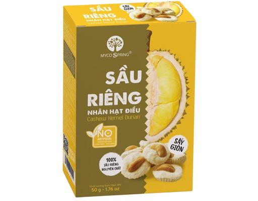 Sầu Riêng Sấy Giòn Nhân Hạt Điều 50g MycoSpring