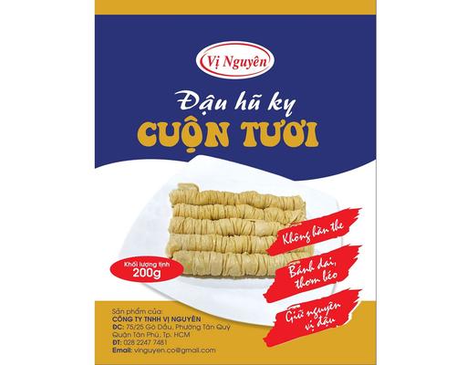 Đậu Hũ Ky Cuộn Tươi 200g Vị Nguyên