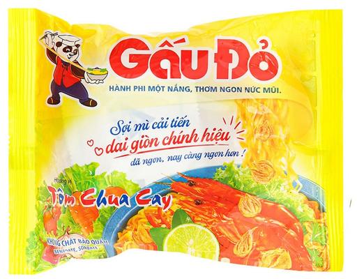 Mì Gấu Đỏ Vị Tôm Chua Cay Gói 63G Gấu Đỏ
