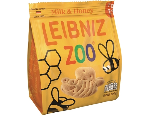 Bánh Quy Sữa Mật Ong Hình Thú Zoo 100g Leibniz