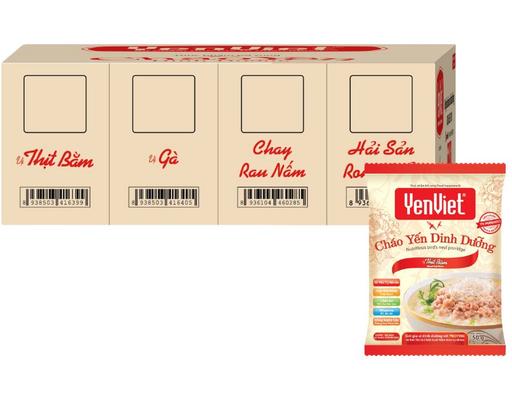Thùng 30 Gói Cháo Yến Dinh Dưỡng Yến Việt Vị Thịt Bằm Gói 50g Yến Việt