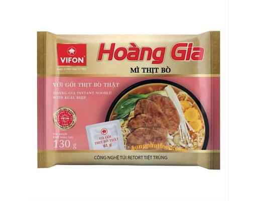 Thùng 18 Gói Mì Vifon Hoàng Gia Vị Thịt Bò (Có Gói Thịt Thật) Gói 130g Hoàng Gia