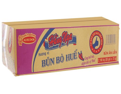 Thùng 30 Gói Bún Bò Huế Acecook Hằng Nga Gói 73g Hằng Nga