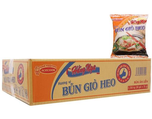 Thùng 30 Gói Bún Giò Heo Ăn Liền Hằng Nga Gói 75g Hằng Nga