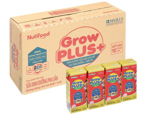 Thùng 48 Hộp Sữa Dinh Dưỡng Pha Sẵn Nutifood Growplus+ Đỏ 180ml NutiFood