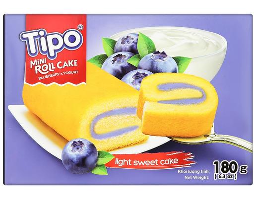Bánh Swissroll Kem Sữa Chua Việt Quất 180g Tipo
