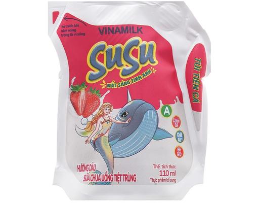 Sữa Chua Uống Susu Hương Dâu 110ml Vinamilk