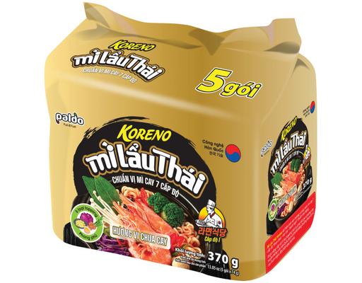 Thùng 40 Gói Mì Koreno Vị Lẩu Thái Chua Cay Gói 74g Koreno