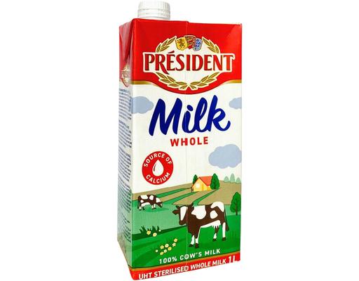 Sữa Tiệt Trùng President Nguyên Kem 3.5% Hộp 1L President