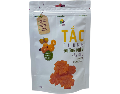 Tắc Chưng Đường Phèn Sấy Dẻo 85g 123Farm
