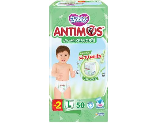 Bobby Tã Quần Xua Muỗi L50 Cho Bé Từ 9-14kg 50 Miếng