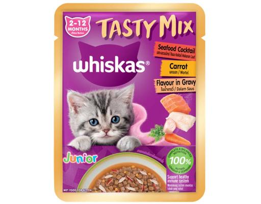 Thức Ăn Ướt Dành Cho Mèo Con Vị Hải Sản Cà Rốt 70g Whiskas