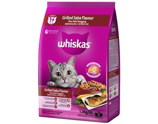 Thức Ăn Dạng Hạt Dành Cho Mèo Trưởng Thành Vị Saba Nướng 1.2kg Whiskas