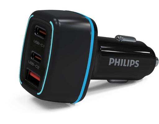 Tẩu Sạc Nhanh DLP2557 Ô Tô Max 65W 2PD+1QC Philips