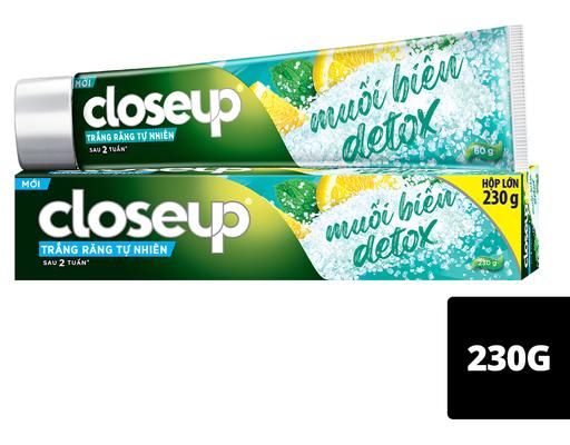 Kem Đánh Răng Muối Biển Detox Trắng Răng 230g Closeup
