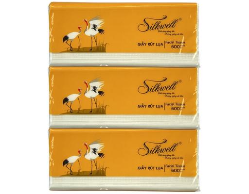 Lô 2+1 Khăn Giấy Rút 3 Lớp 200 Tờ Silkwell