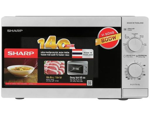 Lò Vi Sóng R-211TV-SL 21L Màu Bạc Sharp