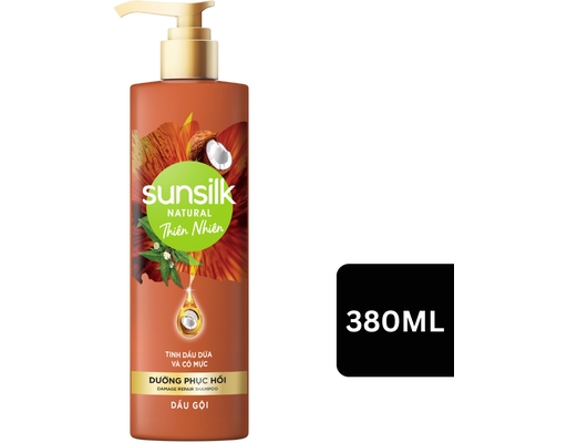 Dầu Gội Thiên Nhiên Phục Hồi Tóc Hư Tổn 380ml Sunsilk