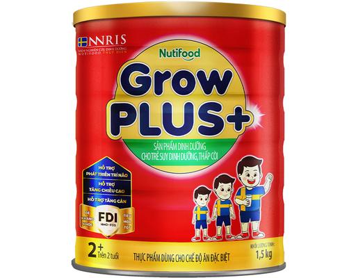 Sữa Bột GrowPLUS+ Đỏ Cho Trẻ Suy Dinh Dưỡng Trên 2 Tuổi 1500g Nutifood