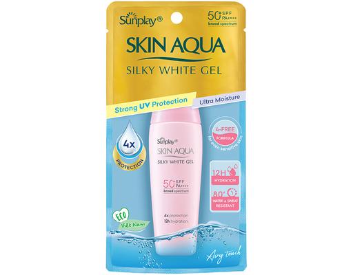 Gel Chống Nắng Dưỡng Da Sáng Mịn Silky White SPF50+ PA++++ 30g Sunplay