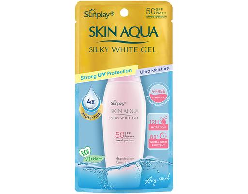 Gel Chống Nắng Dưỡng Da Sáng Mịn Silky White SPF50+ PA++++ 70g Sunplay
