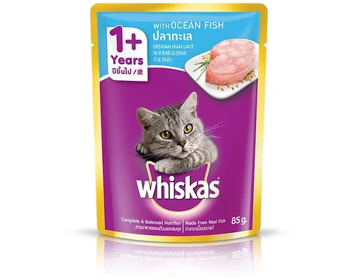 Thức Ăn Cho Mèo Lớn Vị Cá Biển 85g Whiskas