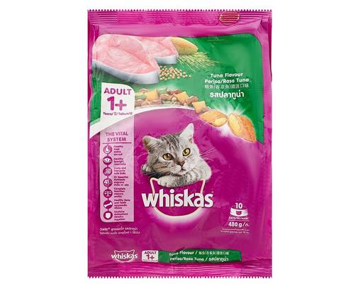 Thức Ăn Dạng Hạt Cho Mèo Lớn Vị Cá Ngừ 480g Whiskas