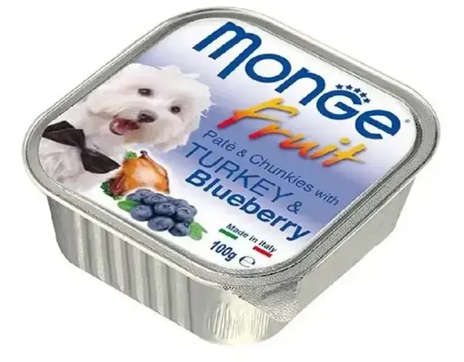 Pate Cho Chó Vị Gà Tây Và Việt Quất 320C 100g Monge