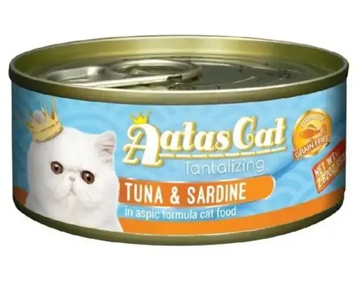 Sốt Thưởng Cho Mèo Vị Cá ngừ Và Cá Mòi 80g Aatas