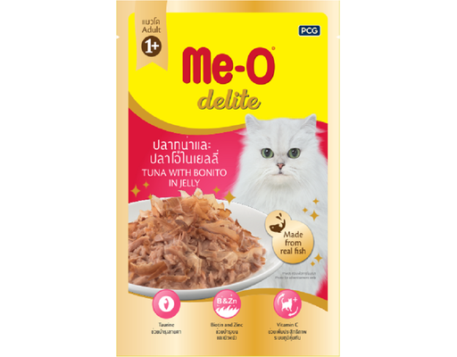 Pate Cho Mèo Trưởng Thành Delite Vị Cá Ngừ & Cá Ngừ Sọc Dưa 70g Me-O