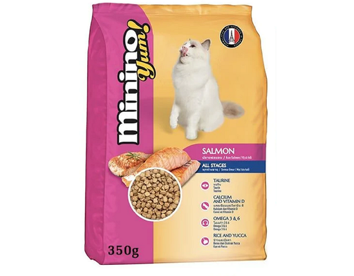 Thức Ăn Dạng Hạt Cho Mèo Vị Cá Hồi 350g Minino Yum