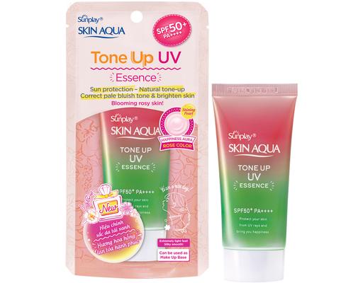 Tinh Chất Chống Nắng Hiệu Chỉnh Sắc Da Skin Aqua Tone Up Essence Rose SPF50+ PA++++ 50g Sunplay