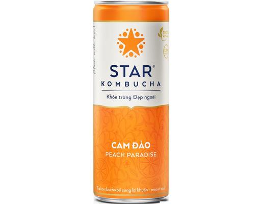 Trà Lên Men Bổ Sung Lợi Khuẩn Vị Cam Đào - Peach Paradise 250ml Star Kombucha