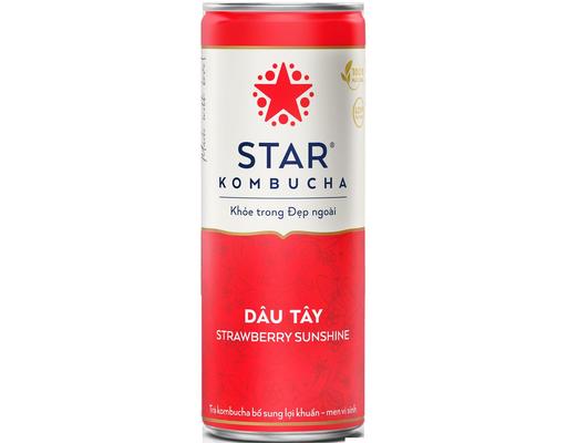 Trà Lên Men Bổ Sung Lợi Khuẩn Vị Dâu Tây - Strawberry Sunshine 250ml Star Kombucha