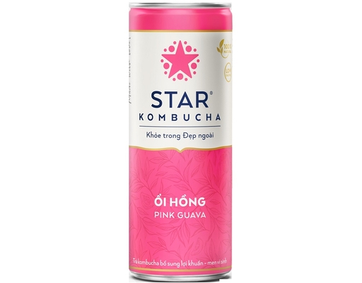 Trà Lên Men Bổ Sung Lợi Khuẩn Vị Ổi Hồng - Pink Guava 250ml Star Kombucha