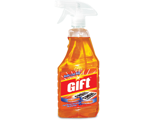 Nước Lau Bếp Tinh Dầu Cam 520ml Gift
