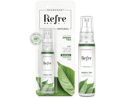 Xịt Khử Mùi Natural Hương Trà Xanh 30ml Refre