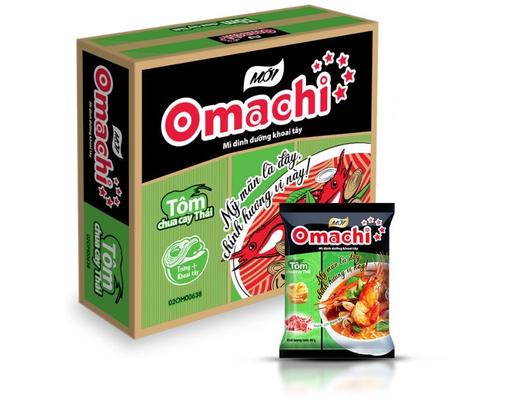 Thùng 30 Gói Mì Ăn Liền Hương Lẩu Tôm Chua Cay Thái 80g - 01104547 Omachi