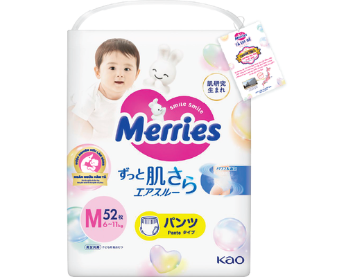 Merries Tã Quần M52 Cho Bé Từ 6 – 11kg