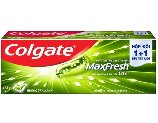 Bộ Đôi Kem Đánh Răng Maxfresh Hương Trà Xanh - 2 Tuýp x 173g Colgate