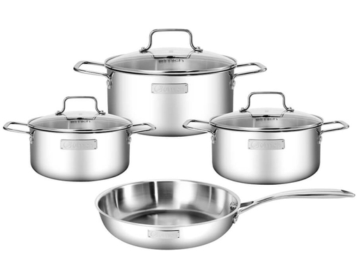 Bộ Nồi Inox Liền Khối EL-2476 (3 Nồi + 1 Chảo) Elmich