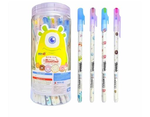 Bút Bi Đùn TP-08 Mực Xanh Thiên Long