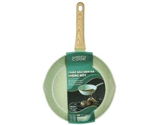 Chảo Sâu Men Đá GCP231-26IH 26cm Green Cook
