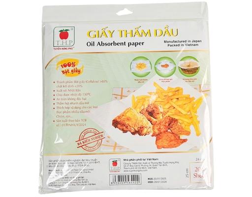 Giấy Thấm Dầu Dạng Tờ 24x25cm Xấp 20 Tờ Tuyền Hưng Phú