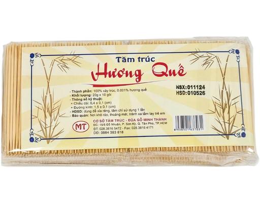Tăm Trúc Hương Quế Nhọn Lốc 10 Gói (20g/Gói) Minh Thành