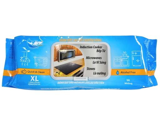 Gói Khăn Ướt Lau Bếp Microwaves Cook Top 50 Miếng Timi Clean